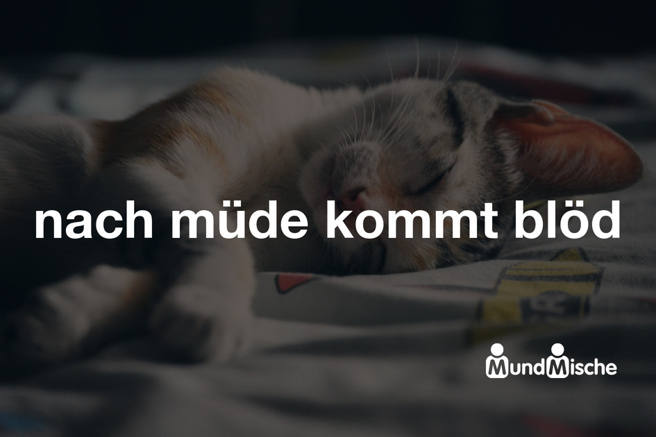 nach müde kommt blöd